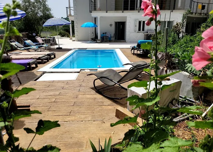 Mit Pool Kroatien Mit Meerblick Und Pool Lejlighed *