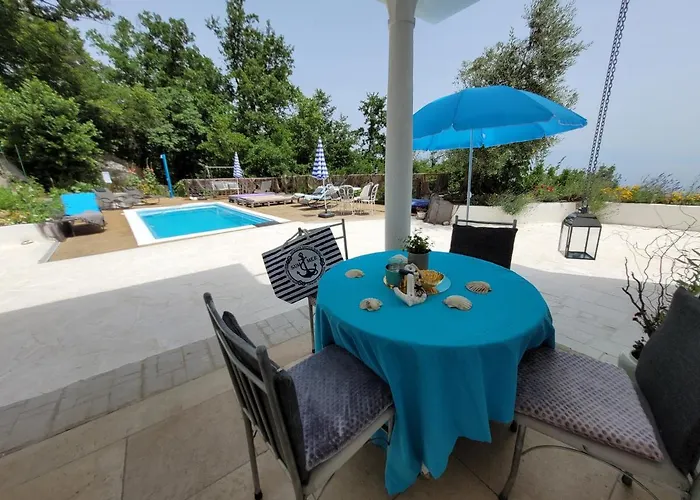 Mit Pool Kroatien Mit Meerblick Und Pool Lejlighed *